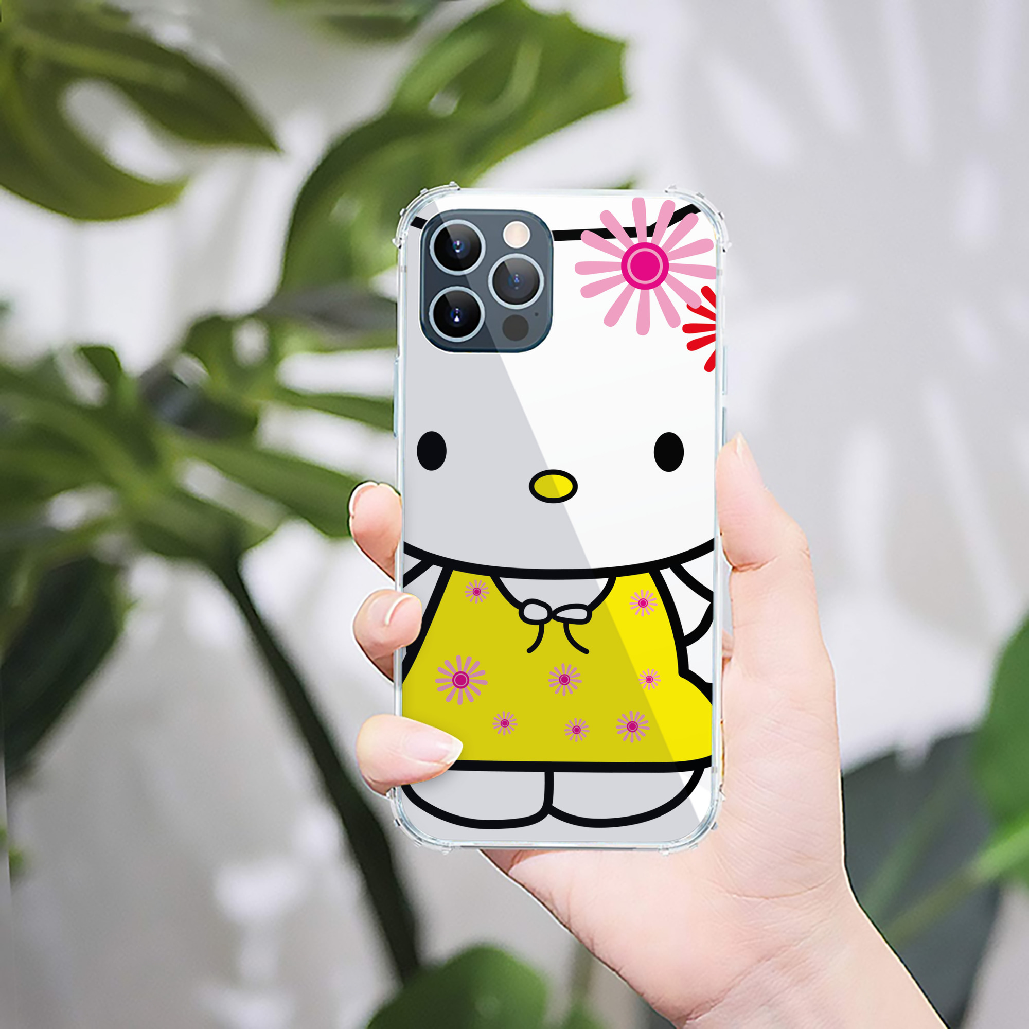 （画像用） Hello Kitty ハローキティ 【iPhone 12シリーズ対応】透明スマホケース（クリアソフトケース）
